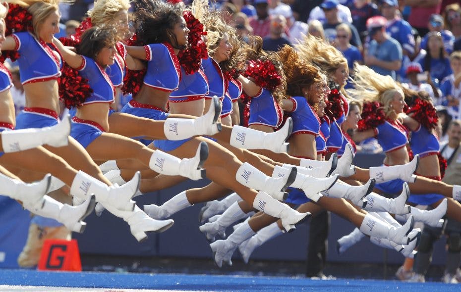 Still from A Woman’s Work: The NFL’s Cheerleader Problem