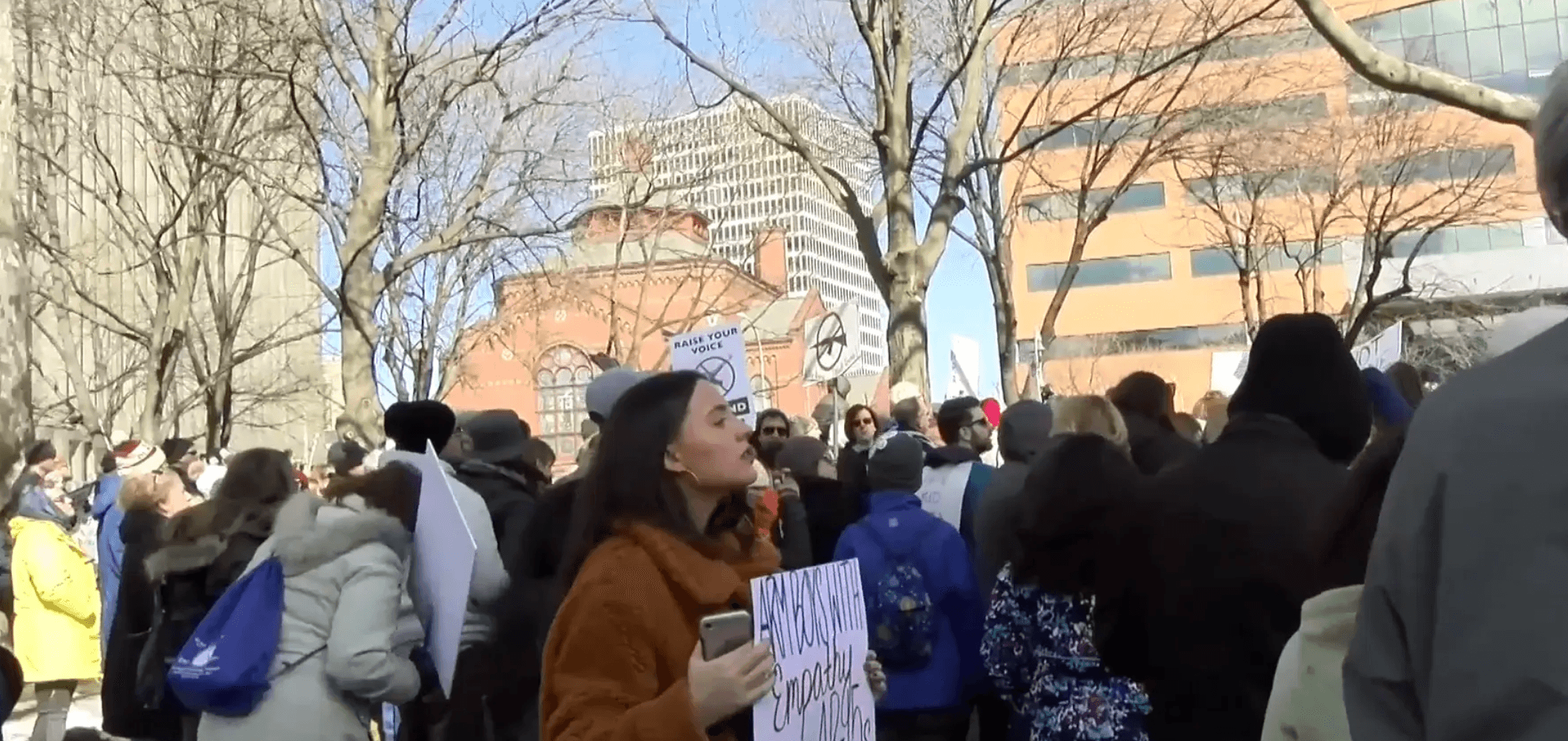 Still from Active Voices: Gun Reform Activism in Rochester, New York