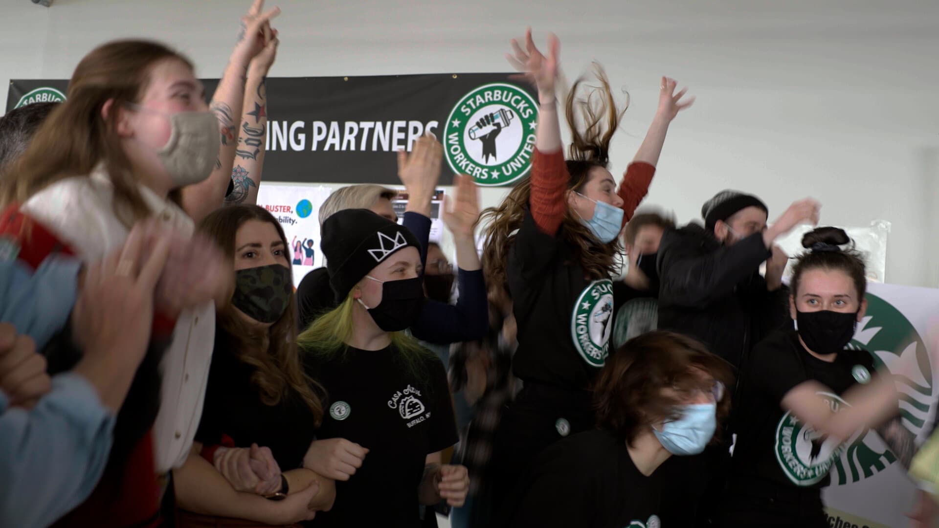 Still from Partners: How Starbucks Baristas Started a Labor Revolution