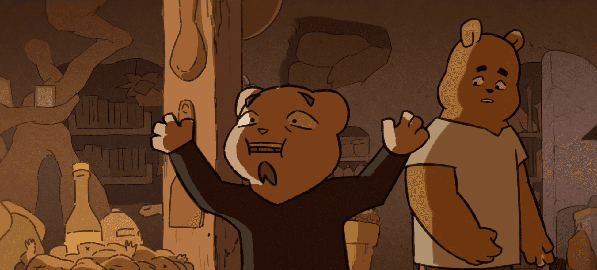 Still from Bear and Ferret