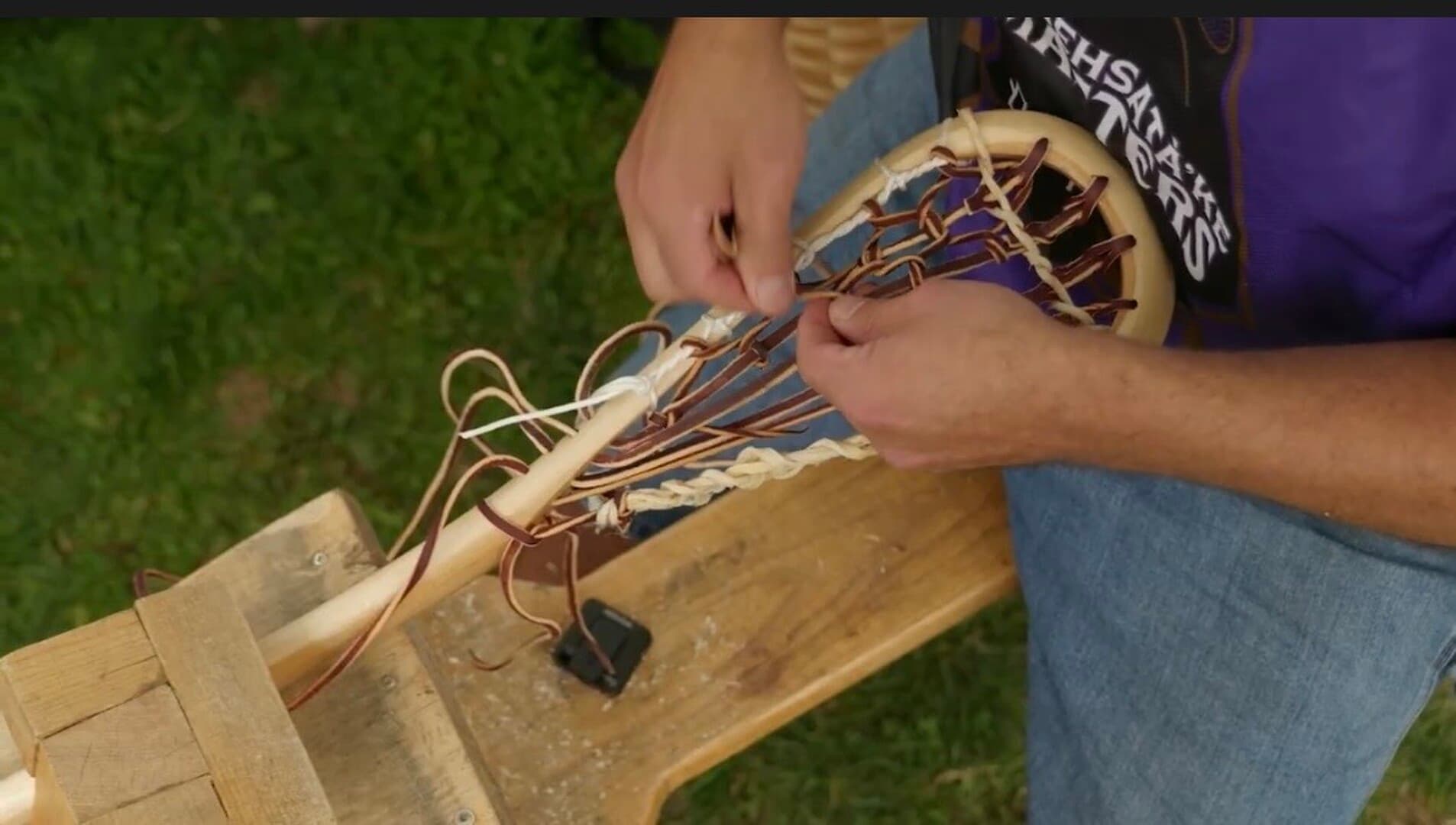 Still from WISDOM IN THE WOOD: INDIGENOUS SCIENCE, ENGINEERING, AND THE MAKING OF A LACROSSE STICK